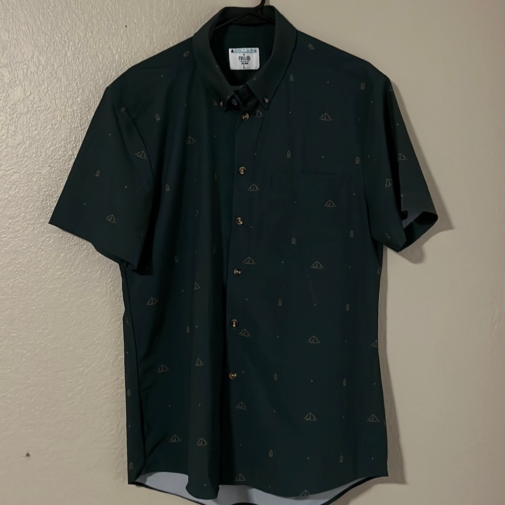 &Collar button down shirt, L